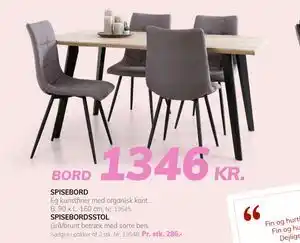 SPISEBORDSSTOL, DKK 286