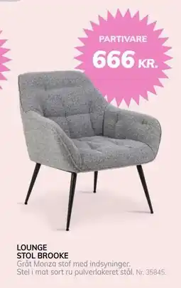 Daells Bolighus LOUNGE STOL BROOKE, DKK 666 tilbud