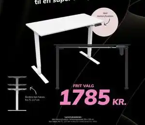 Daells Bolighus HÆVE/SÆNKEBORD, DKK 1785 tilbud