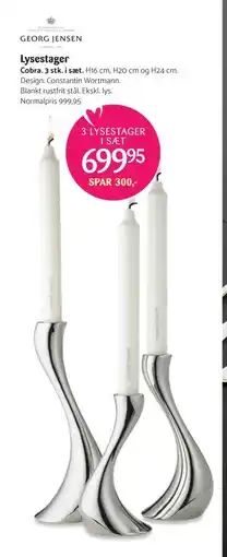 Kop & Kande Lysestager, DKK 699.95 tilbud