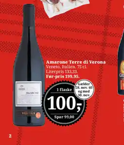 Dagli'Brugsen Amarone Terre di Verona tilbud