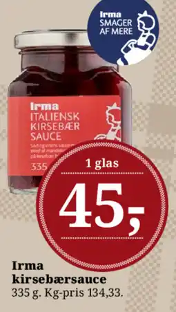 Dagli'Brugsen Irma kirsebærsauce tilbud