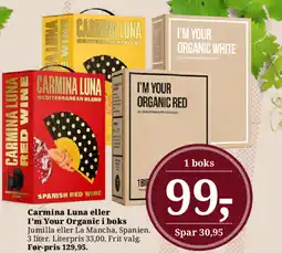 Dagli'Brugsen Carmina luna eller i'm your organic i boks tilbud