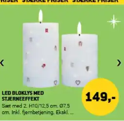 XL-BYG Led bloklys med stjerneeffekt tilbud