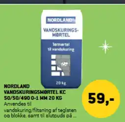 XL-BYG Nordland vandskuringsmørtel kc 50/50/490 0-1 mm tilbud