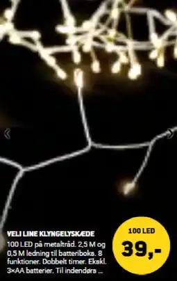 XL-BYG Veli line klyngelyskæde tilbud