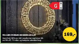 XL-BYG Veli line lys krans 480 mikro led 4,5v tilbud