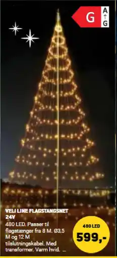 XL-BYG Veli line flagstangsnet 24v tilbud