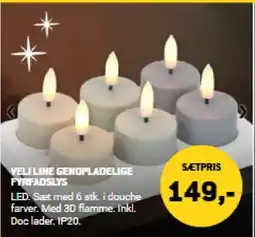 XL-BYG Veli line genopladelige fyrfadslys tilbud