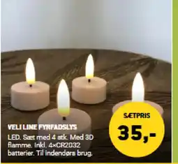 XL-BYG Veli line fyrfadslys tilbud