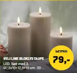 XL-BYG Veli line bloklys taupe tilbud