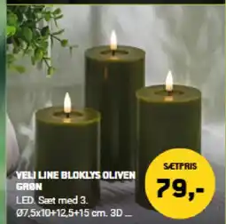 XL-BYG Veli line bloklys oliven grøn tilbud