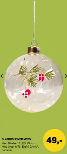 XL-BYG Glaskugle med motiv tilbud