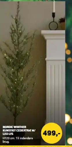 XL-BYG Nordic winther kunstigt cedertræ m/ led lys tilbud