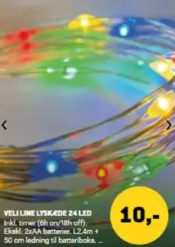 XL-BYG Veli line lyskæde 24 led tilbud