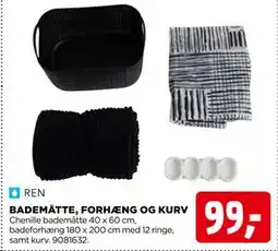 jem & fix BADEMÅTTE, FORHÆNG OG KURV, DKK 99 tilbud