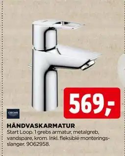 jem & fix HÅNDVASKARMATUR, DKK 569 tilbud