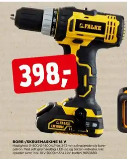 jem & fix BORE-/SKRUEMASKINE 18 V, DKK 398 tilbud