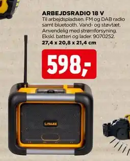 jem & fix ARBEJDSRADIO 18 V, DKK 598 tilbud