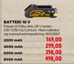 jem & fix BATTERI 18 V tilbud