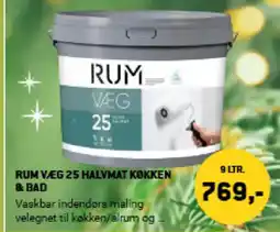 XL-BYG Rum væg 25 halvmat køkken & bad tilbud