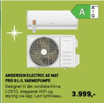 XL-BYG Andersen electric ae mat pro 9 l/l varmepumpe tilbud