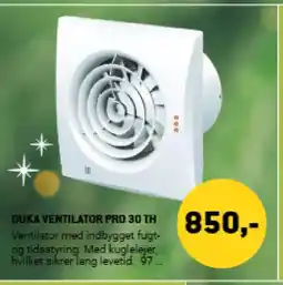 XL-BYG Duka ventilator pro 30 th tilbud