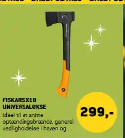 XL-BYG Fiskars x18 universaløkse tilbud