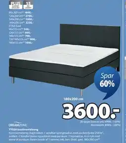 JYSK TYSSA kontinentalseng, DKK 3600 tilbud
