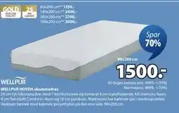 JYSK WELLPUR HOVDA skummadras, DKK 1500 tilbud