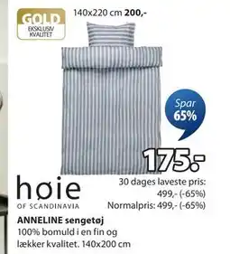 JYSK ANNELINE sengetøj tilbud