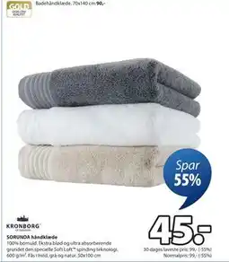 JYSK SORUNDA håndklæde tilbud