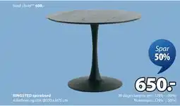 JYSK RINGSTED spisebord, DKK 650 tilbud