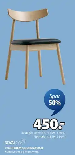JYSK LYNGHOLM spisebordsstol, DKK 450 tilbud