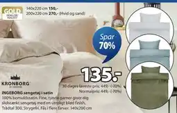 JYSK INGEBORG sengetøj i satin tilbud