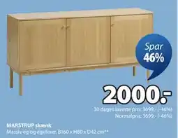 JYSK MARSTRUP skænk, DKK 2000 tilbud