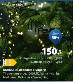 JYSK KORNSTEN udendørs klyngelys tilbud