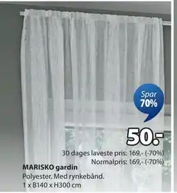 JYSK MARISKO gardin, DKK 50 tilbud