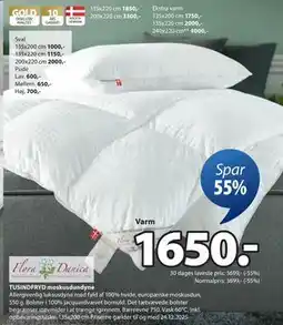 JYSK TUSINDFRYD moskusdundyne tilbud