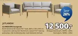 JYSK GLAMSBJERG loungesæt, DKK 12500 tilbud
