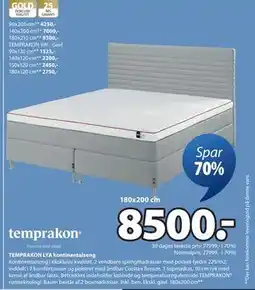 JYSK TEMPRAKON LYA kontinentalseng, DKK 8500 tilbud