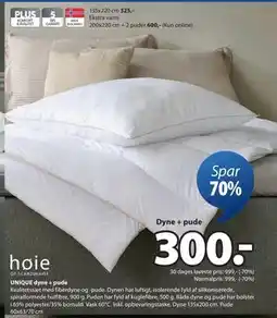 JYSK UNIQUE dyne + pude tilbud