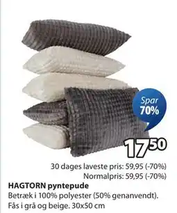 JYSK HAGTORN pyntepude, DKK 17.5 tilbud