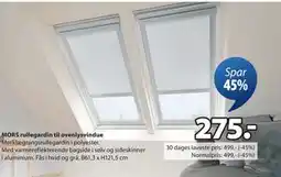 JYSK MORS rullegardin til ovenlysvindue, DKK 275 tilbud