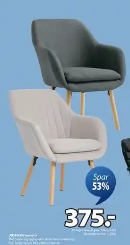 JYSK UDSBJERG lænestol, DKK 375 tilbud