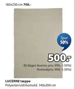 JYSK LUCERNE tæppe, DKK 500 tilbud