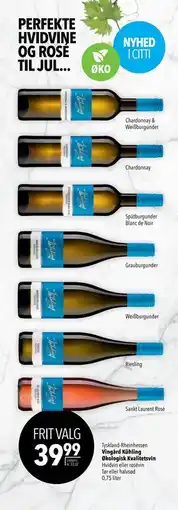 Citti Vingård Kühling Økologisk Kvalitetsvin, DKK 39.99 tilbud