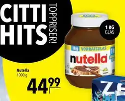 Citti Nutella, DKK 44.99 tilbud
