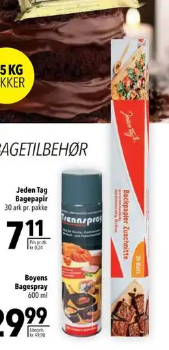 Citti Jeden Tag Bagepapir, DKK 7.11 tilbud