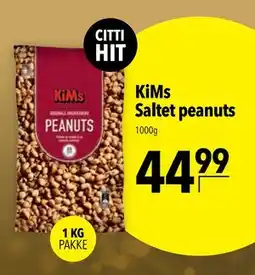 Citti KiMs Saltet peanuts, DKK 44.99 tilbud